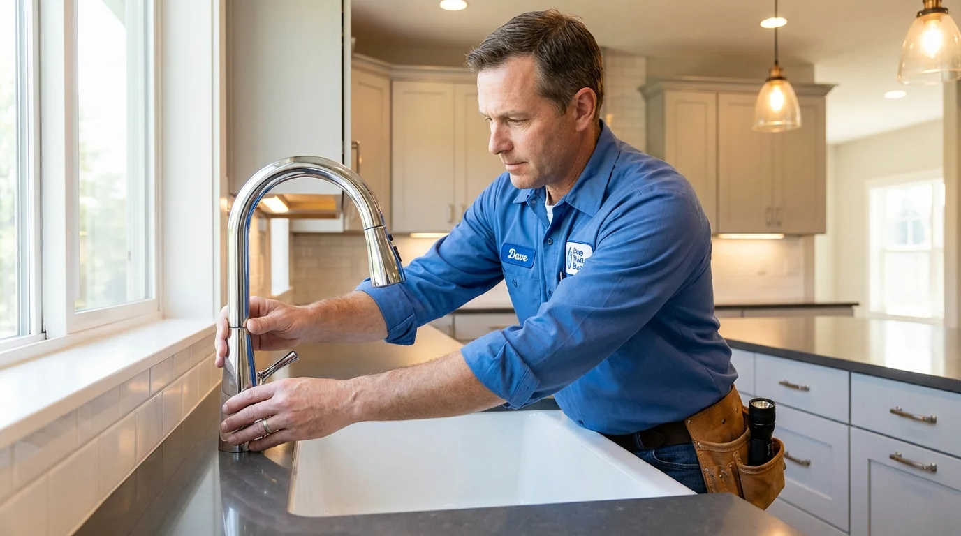 Kitchen faucet installation by Johns Plumbing LLC in Elkader